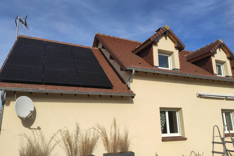 Installation photovoltaïque posé par la société Cap Pose Nassandres