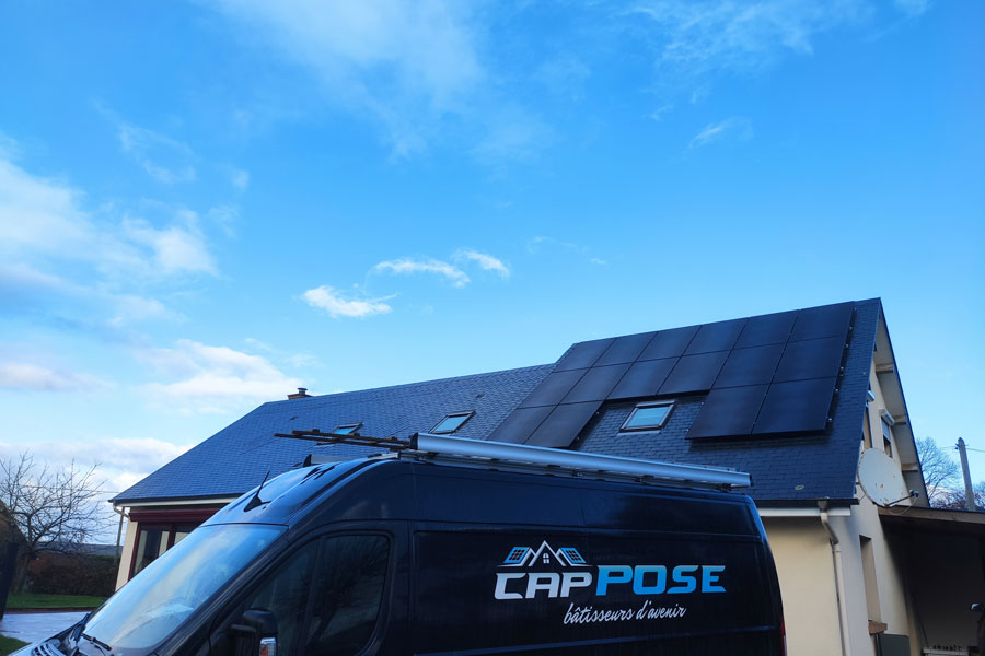 Installation photovoltaïque posé par la société Cap Pose en Le Neubourg