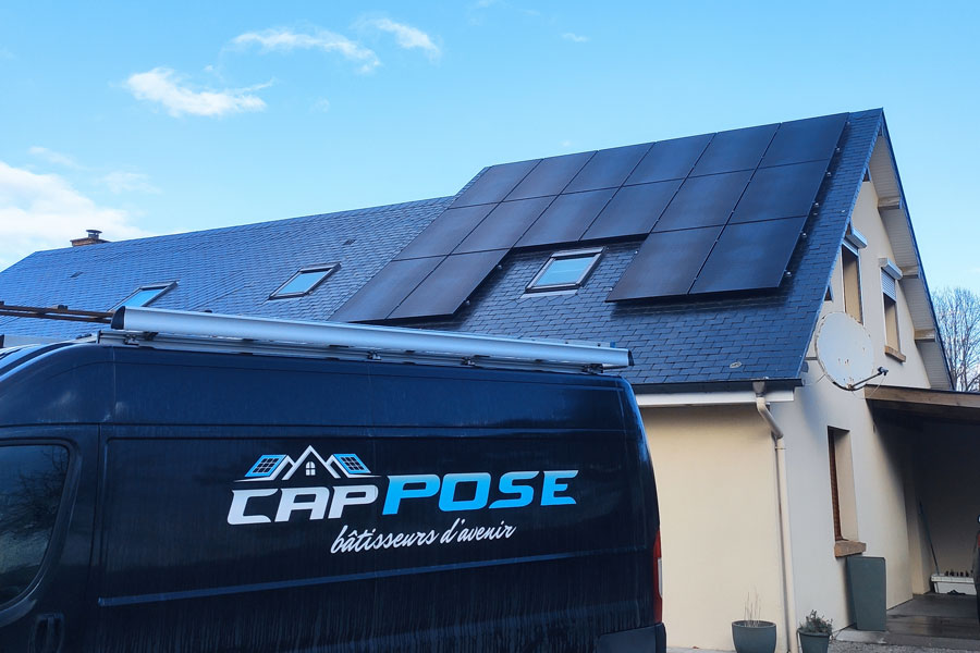 Installation photovoltaïque posé par la société Cap Pose Bernay