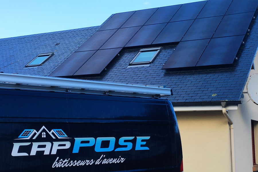 Installation photovoltaïque posé par la société Cap Pose eure